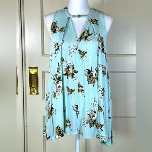Free People Women’s Tree Swing Floral Tunic Dress in Mint XS
